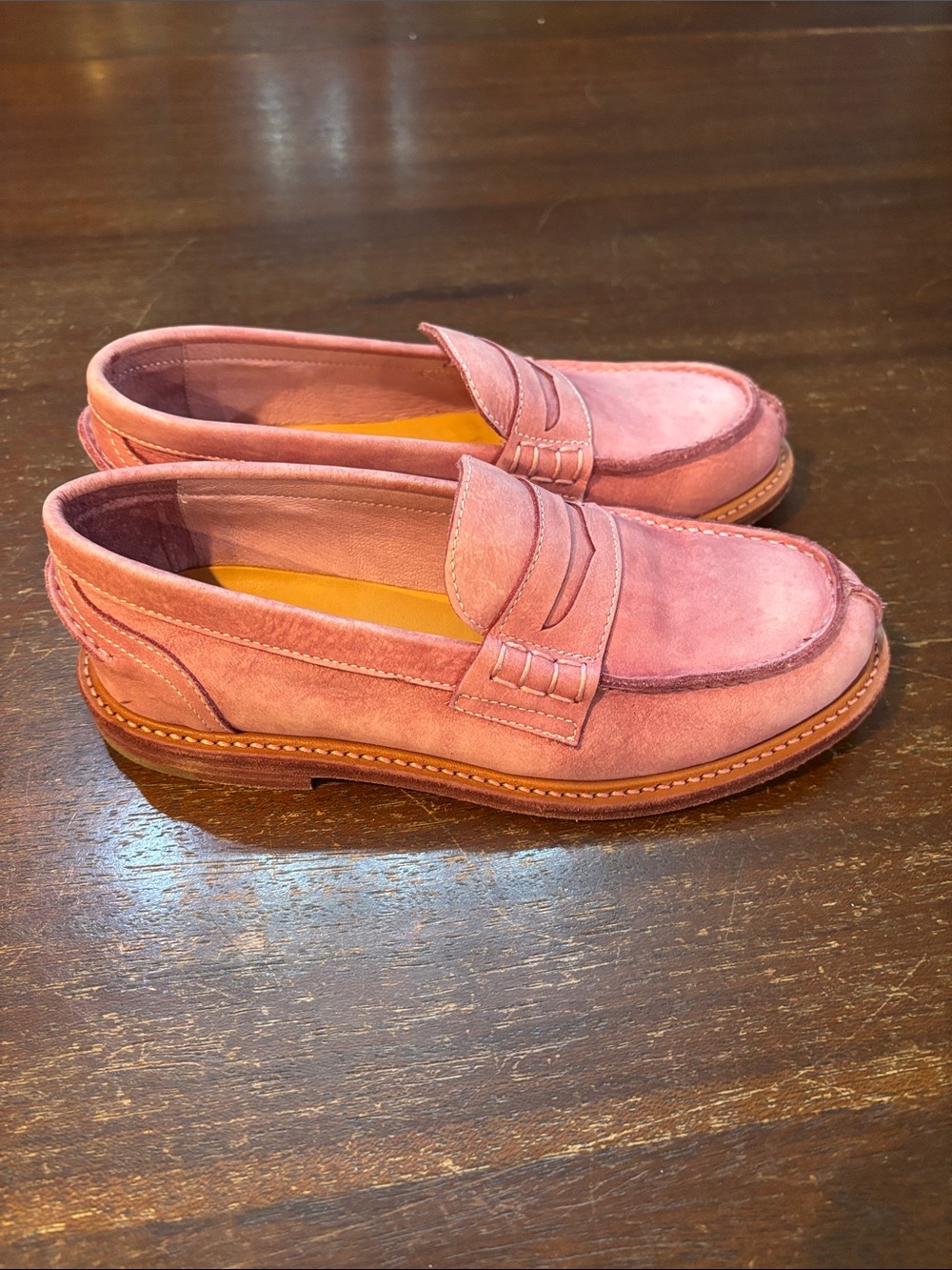 Hender Scheme Slouchy Women's Pink Penny Loafers - Picture 2 of 9